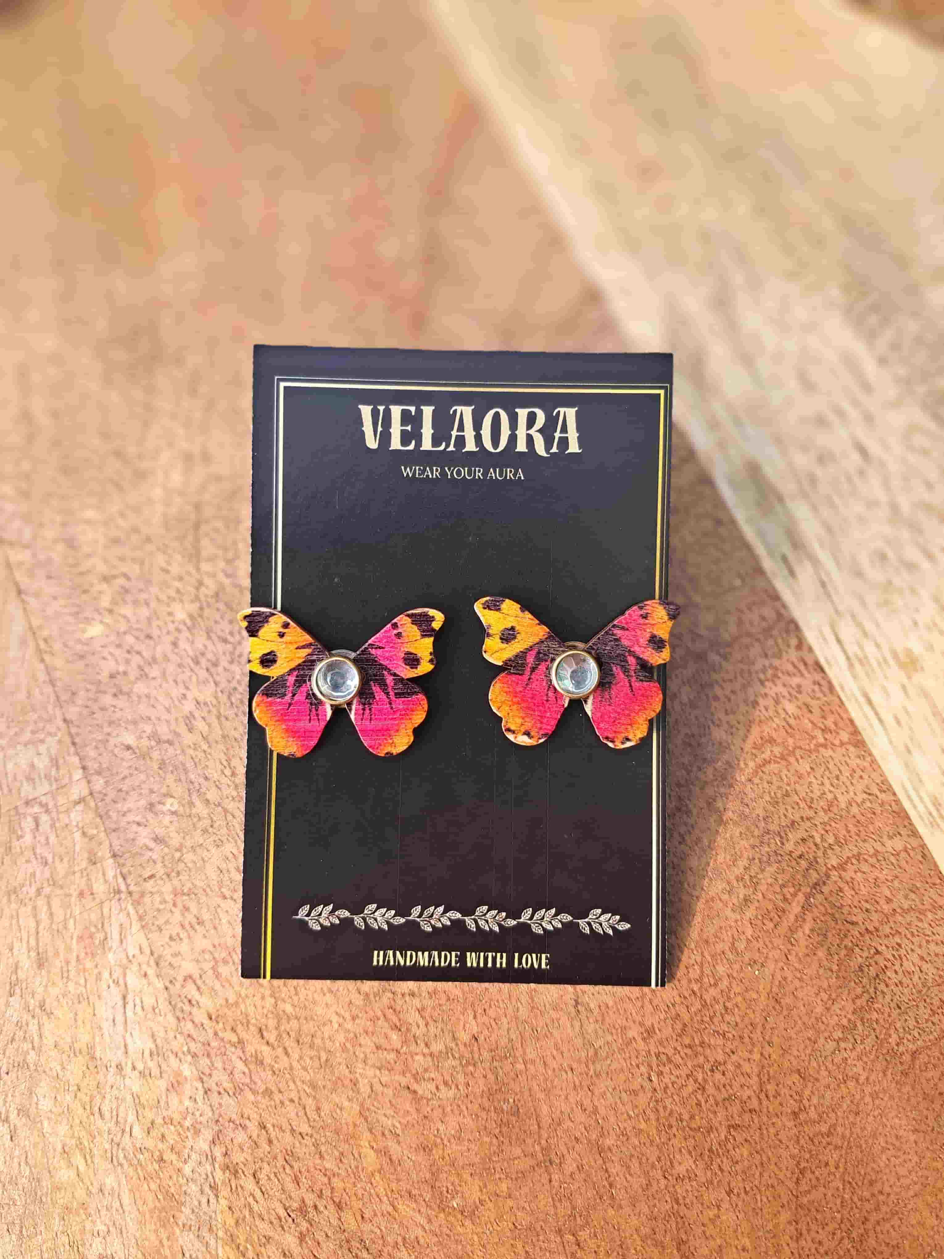 Butterfly studs-V6 by Velaora Jewels